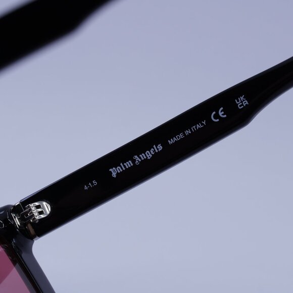 Palm Angels PERI091 ROSEVILLE 1021 Sunglasses Black Cat Eye Frame, Peach Lenses main image 8